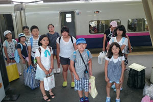 福島まで引率してお見送りしました